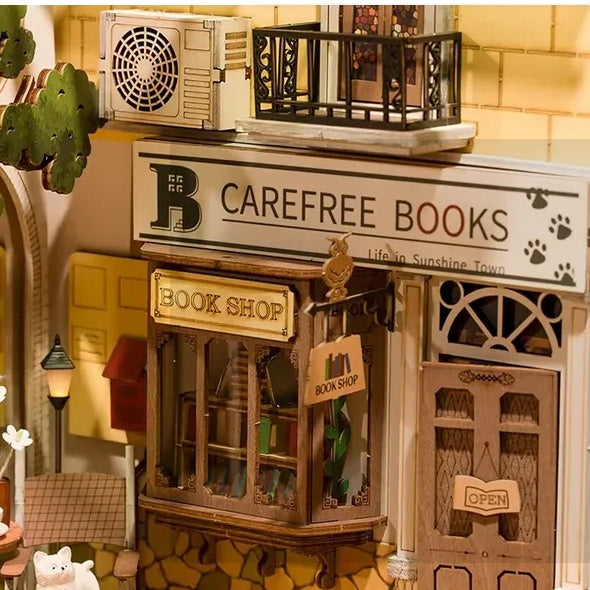 Rolife DIY Book Nook Kit Sunshine Town  DIY Miniature Booknook Kit