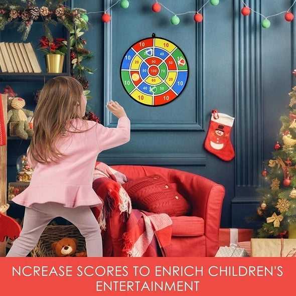 Syenll Dart Board For Kids, Dart Board Set With 16 Balls, 28.7 Inch